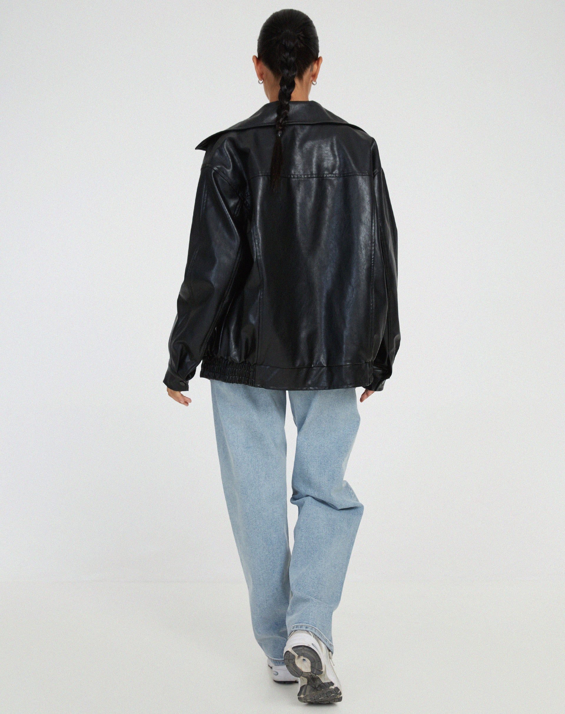 Veste en cuir oversize Los Leren pour femmes – Yara