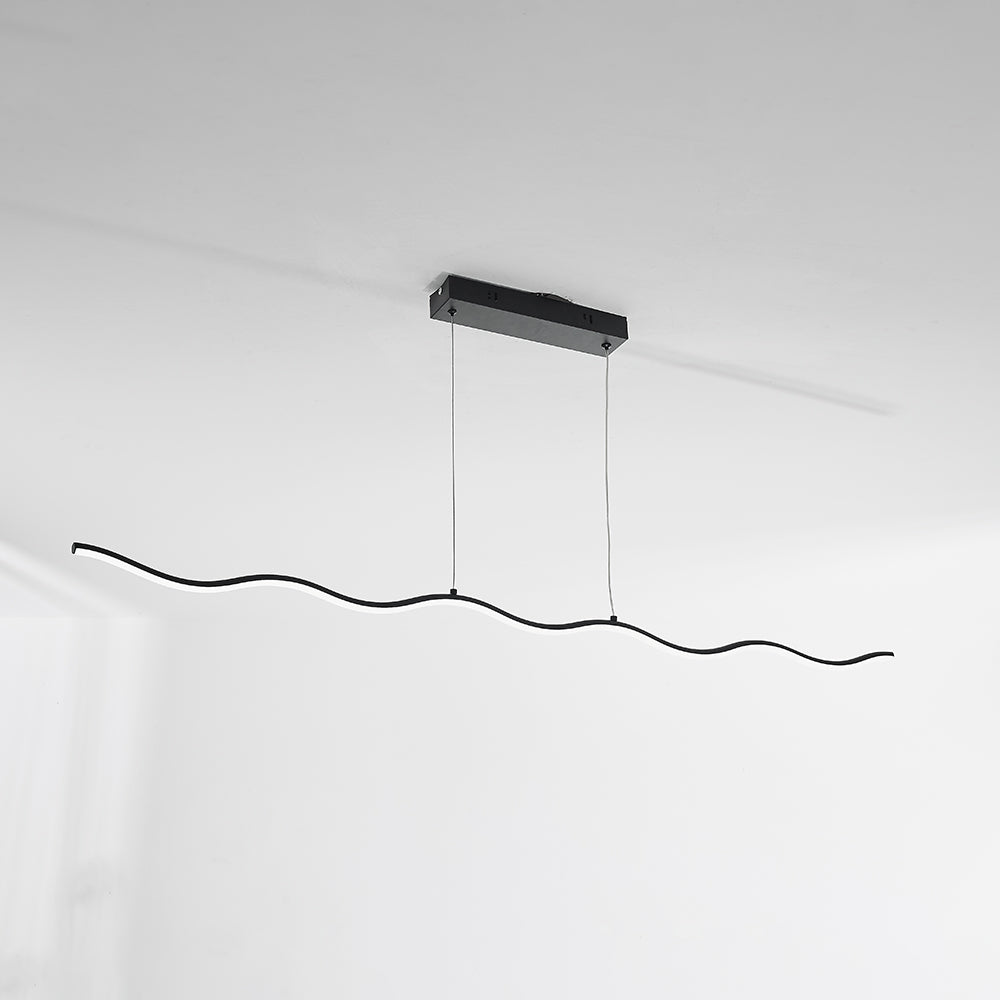 Suspension LED au design moderne en lignes ondulées – WaveGlow