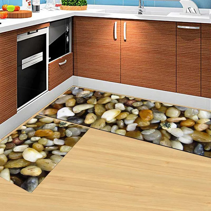 Tapis de Cuisine Antidérapant Moderne – Tapis de Zone à Imprimé Géométrique pour Salle de Bain, Balcon, Couloir et Espaces de Vie
