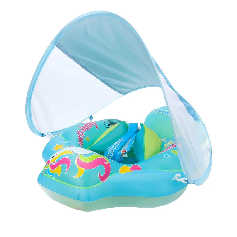 Bouée de Bain Gonflable pour Bébé avec Parasol – Protection et Plaisir