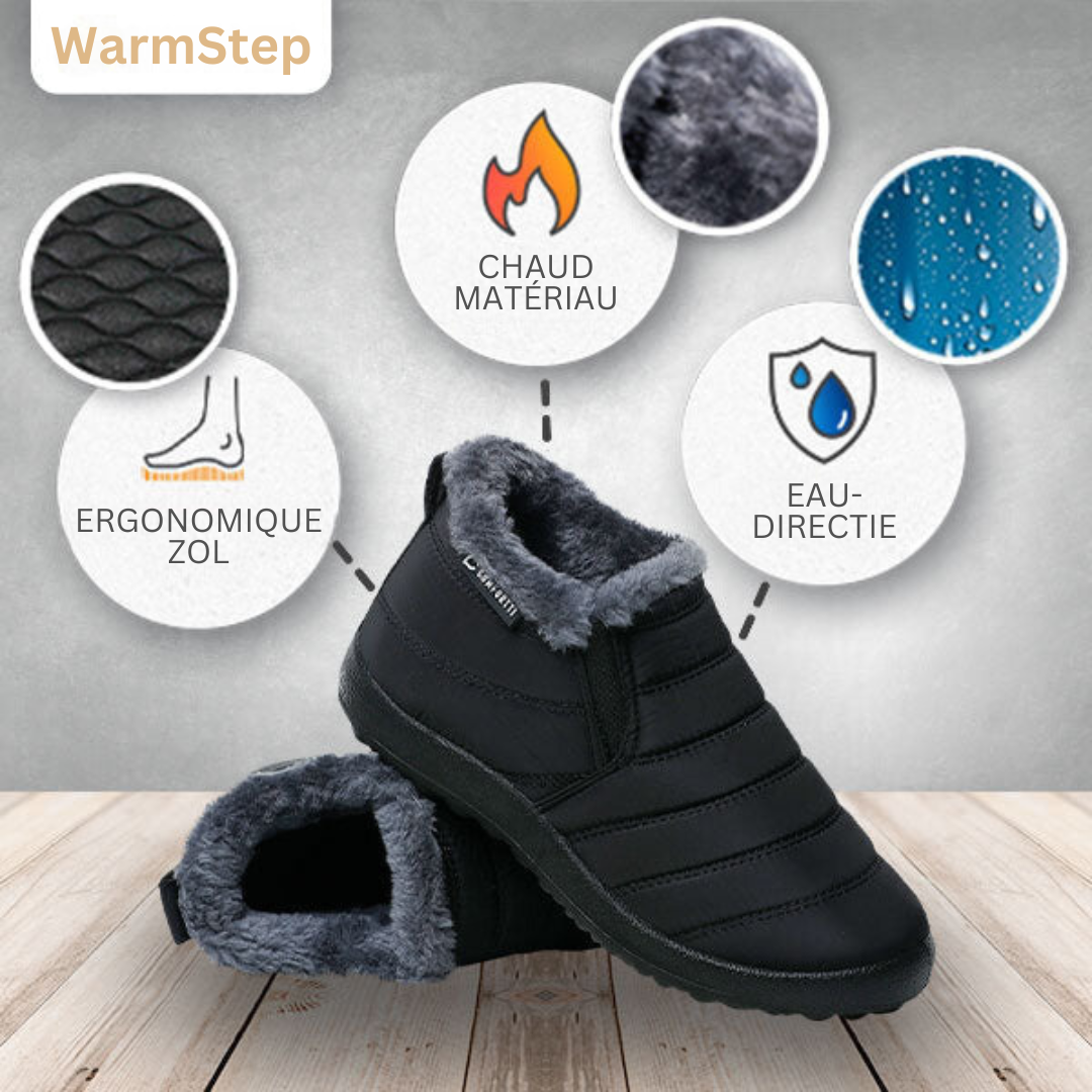 WarmStep | Intérieur en peluche super doux qui enveloppe vos pieds d'une étreinte chaleureuse