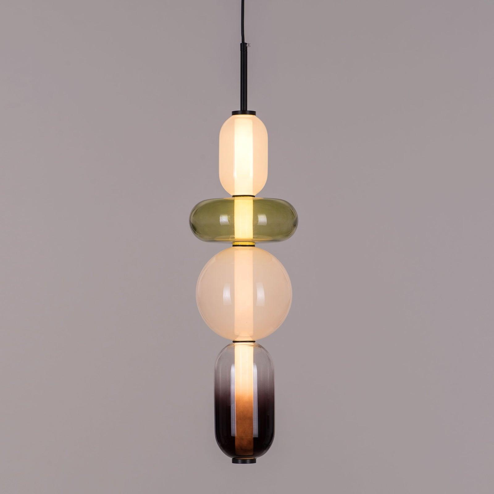 Suspension en Verre Candie – Éclairage LED en Verre Vibrant pour un Intérieur Élégant