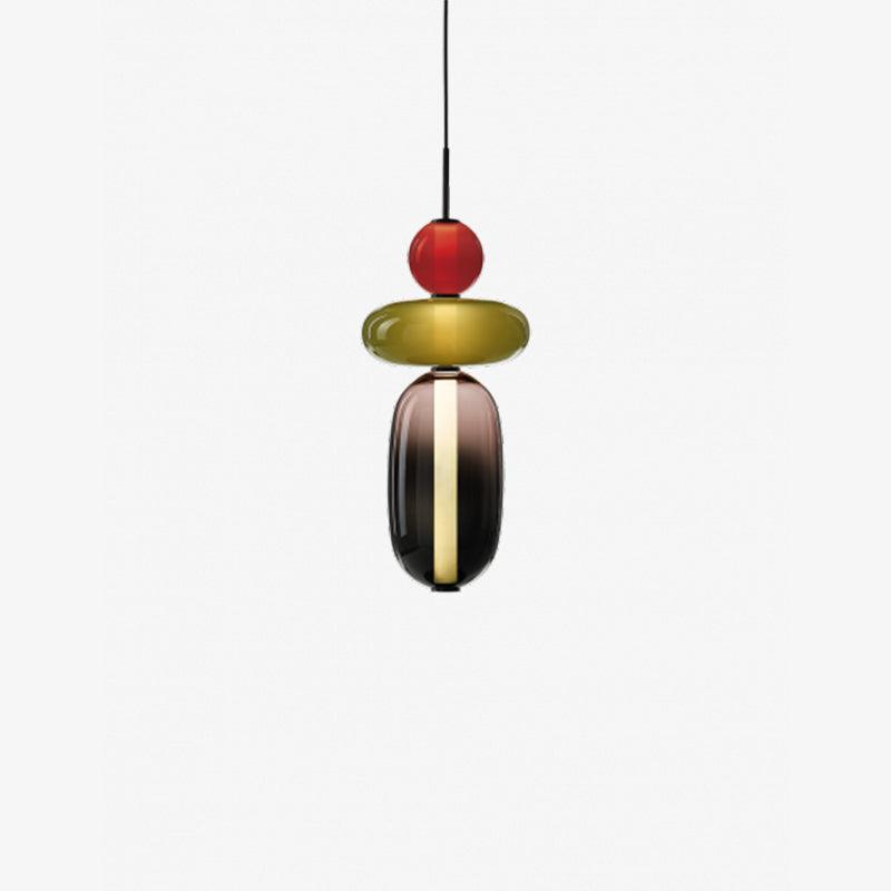 Suspension en Verre Candie – Éclairage LED en Verre Vibrant pour un Intérieur Élégant