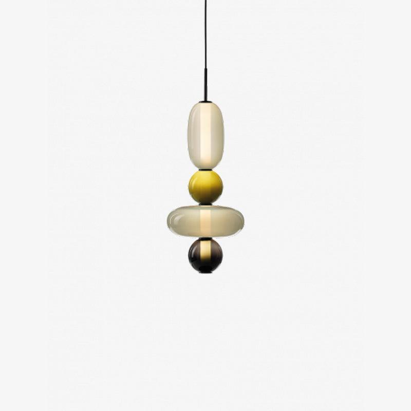 Suspension en Verre Candie – Éclairage LED en Verre Vibrant pour un Intérieur Élégant