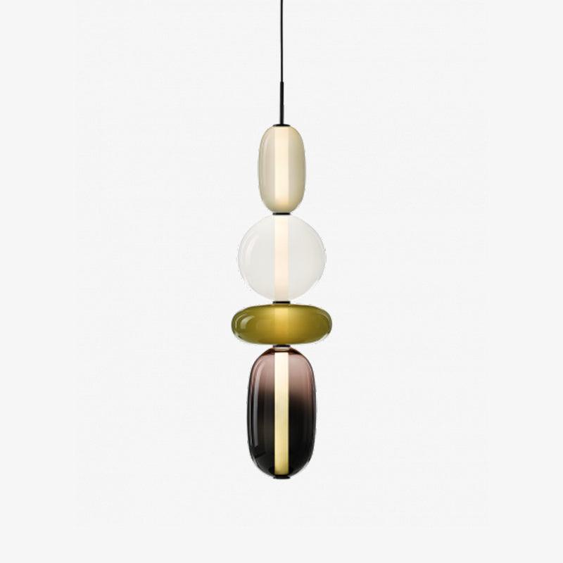 Suspension en Verre Candie – Éclairage LED en Verre Vibrant pour un Intérieur Élégant