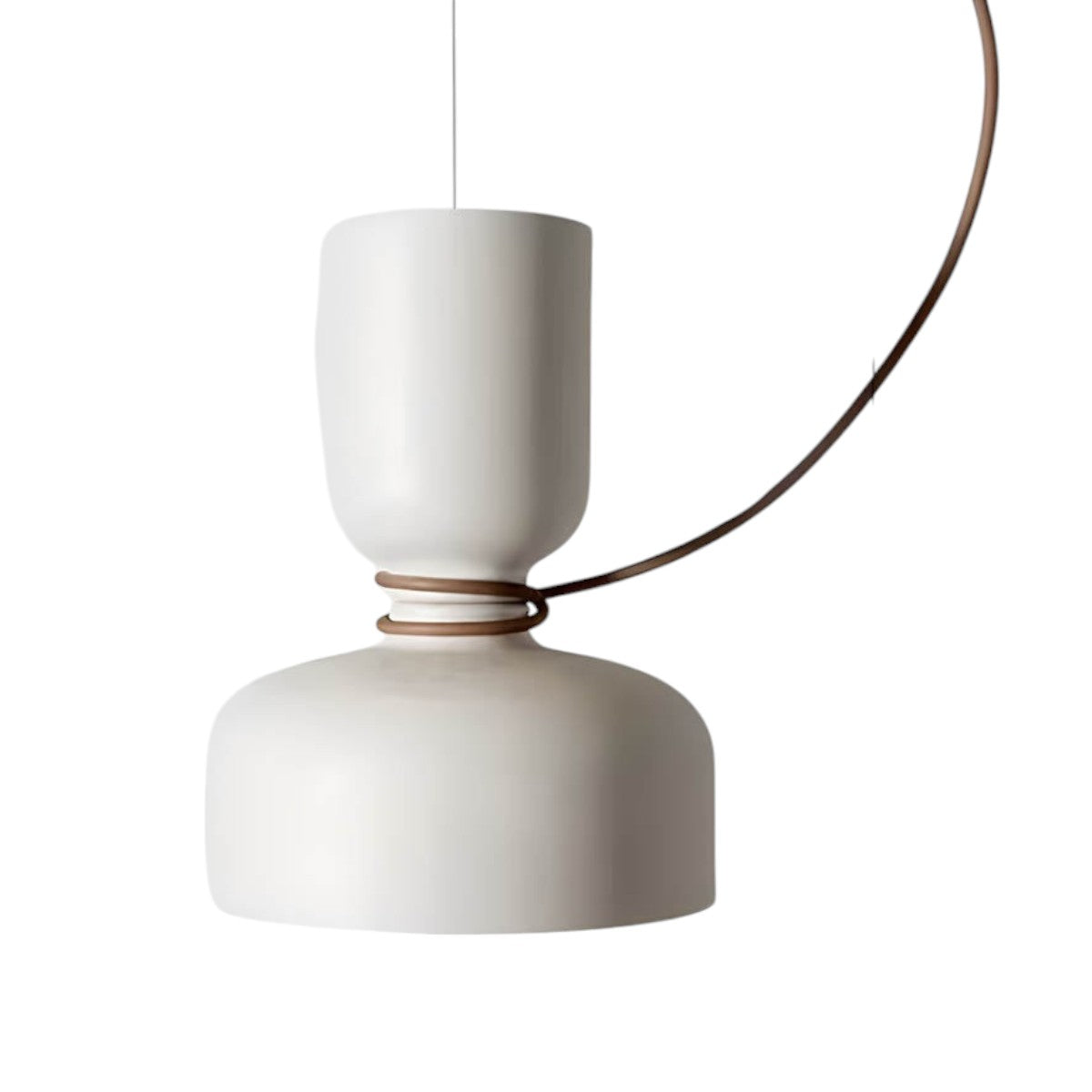 Suspension Orlee – Design Géométrique Moderne en Noir Mat, Blanc & Gris