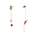 SPARKDROP – Boucles d'oreilles à pompons charmants de Père Noël pour un style festif