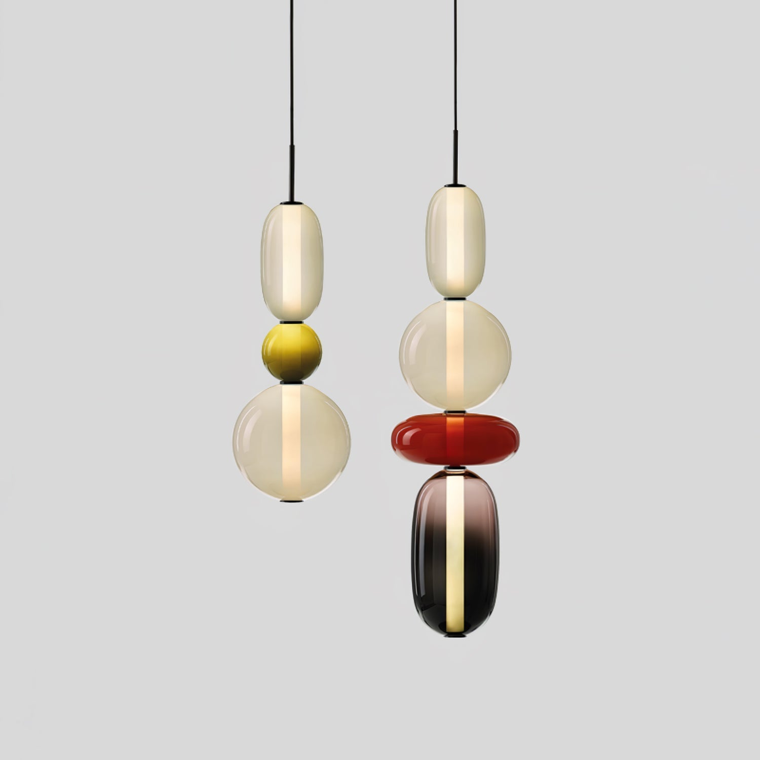 Suspension en Verre Candie – Éclairage LED en Verre Vibrant pour un Intérieur Élégant