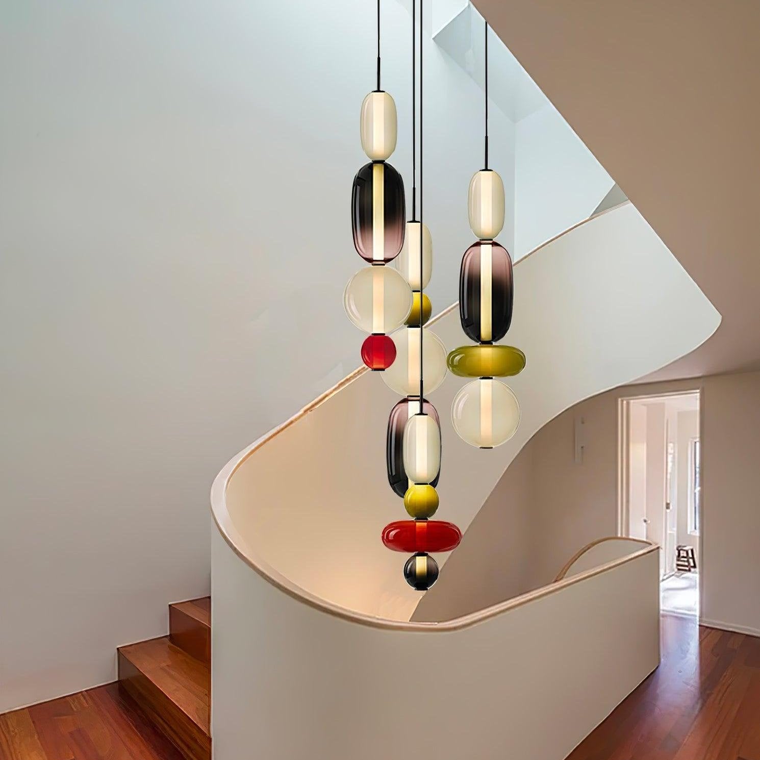 Suspension en Verre Candie – Éclairage LED en Verre Vibrant pour un Intérieur Élégant