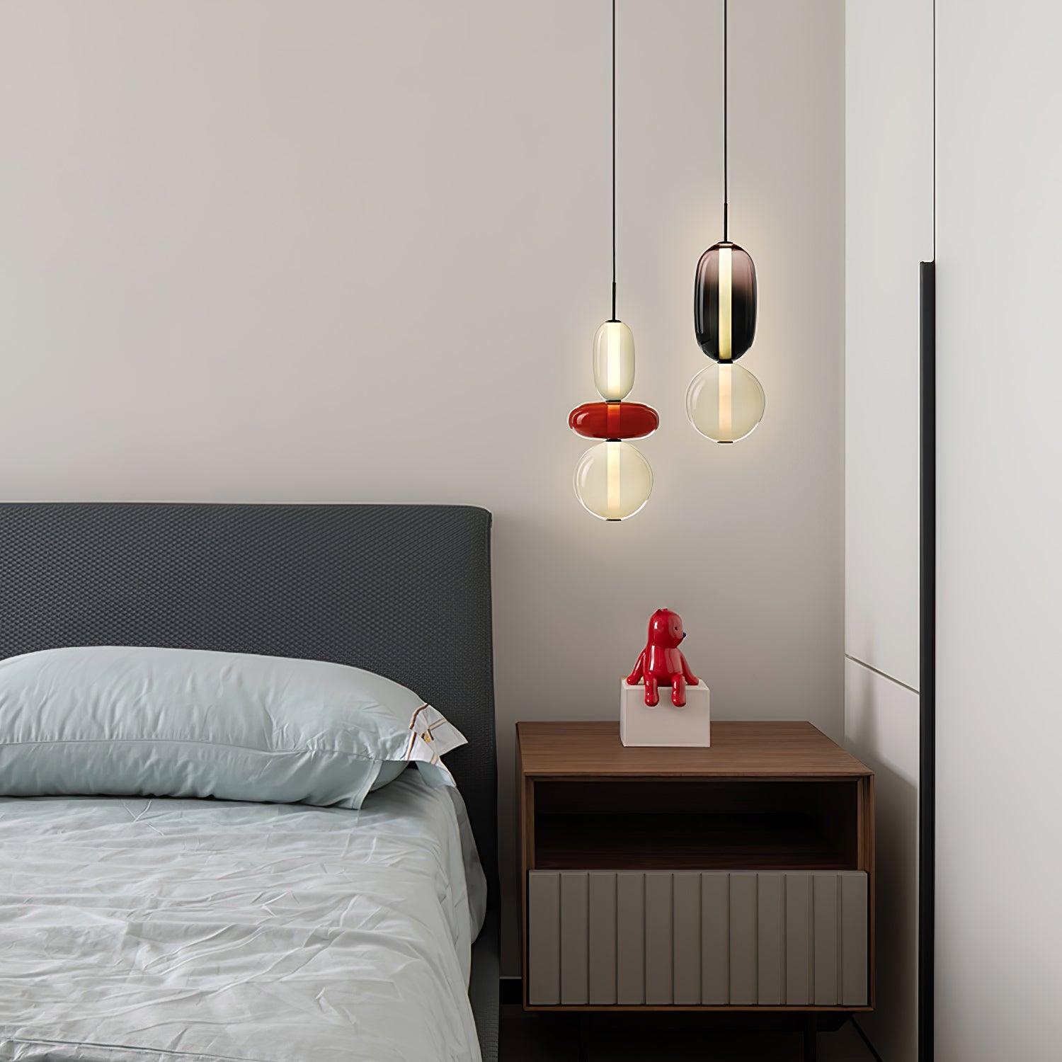 Suspension en Verre Candie – Éclairage LED en Verre Vibrant pour un Intérieur Élégant