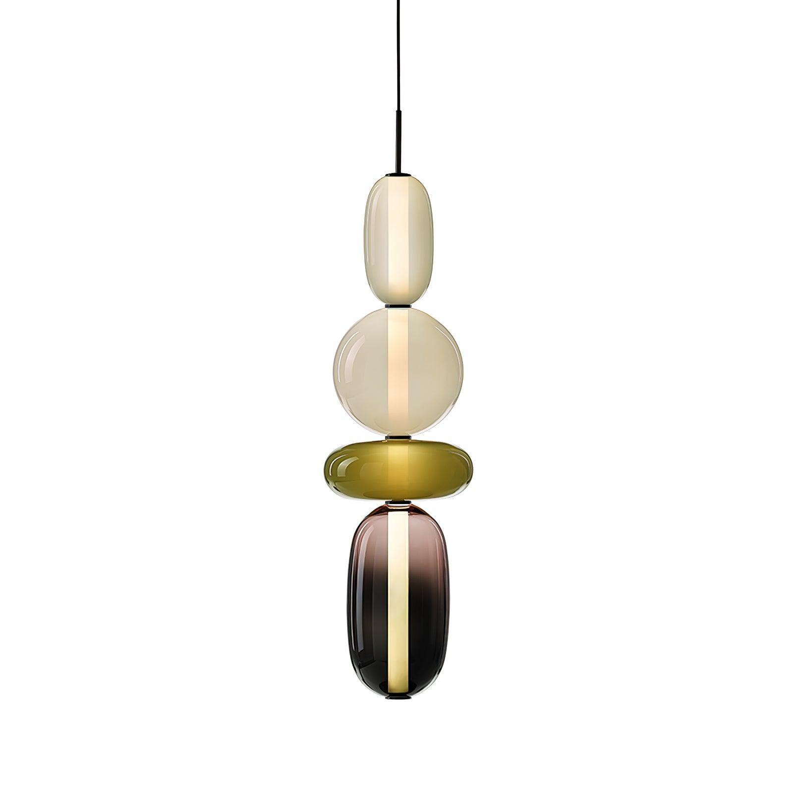 Suspension en Verre Candie – Éclairage LED en Verre Vibrant pour un Intérieur Élégant