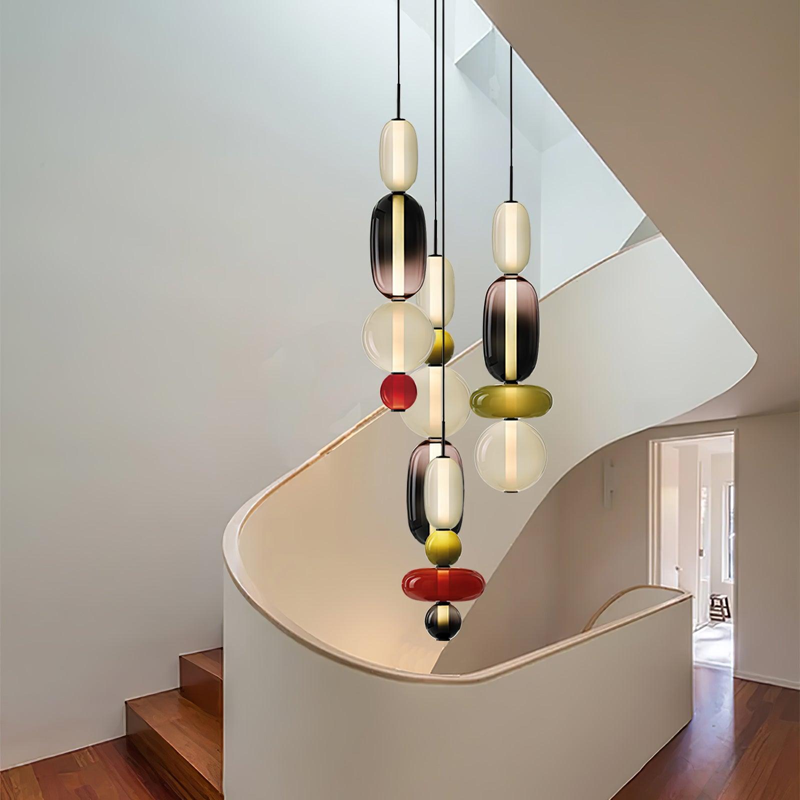 Suspension en Verre Candie – Éclairage LED en Verre Vibrant pour un Intérieur Élégant