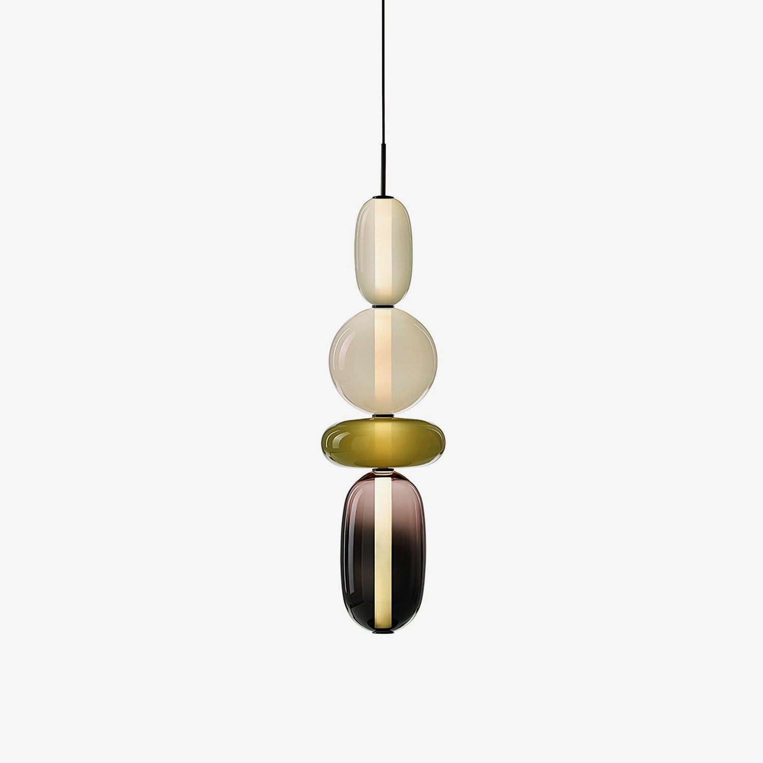 Suspension en Verre Candie – Éclairage LED en Verre Vibrant pour un Intérieur Élégant