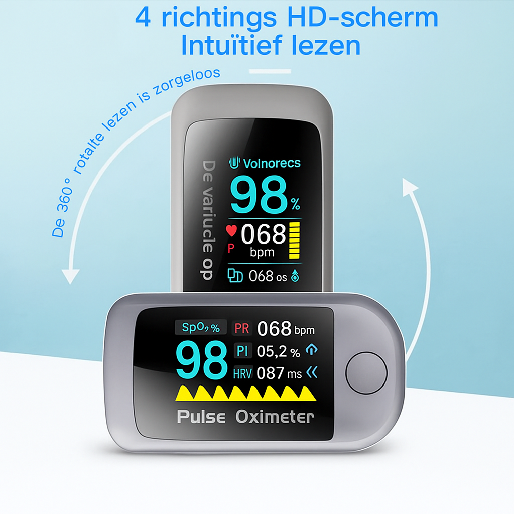 VitalCheck Oxymètre Portable | Précis, sans douleur et facile à utiliser