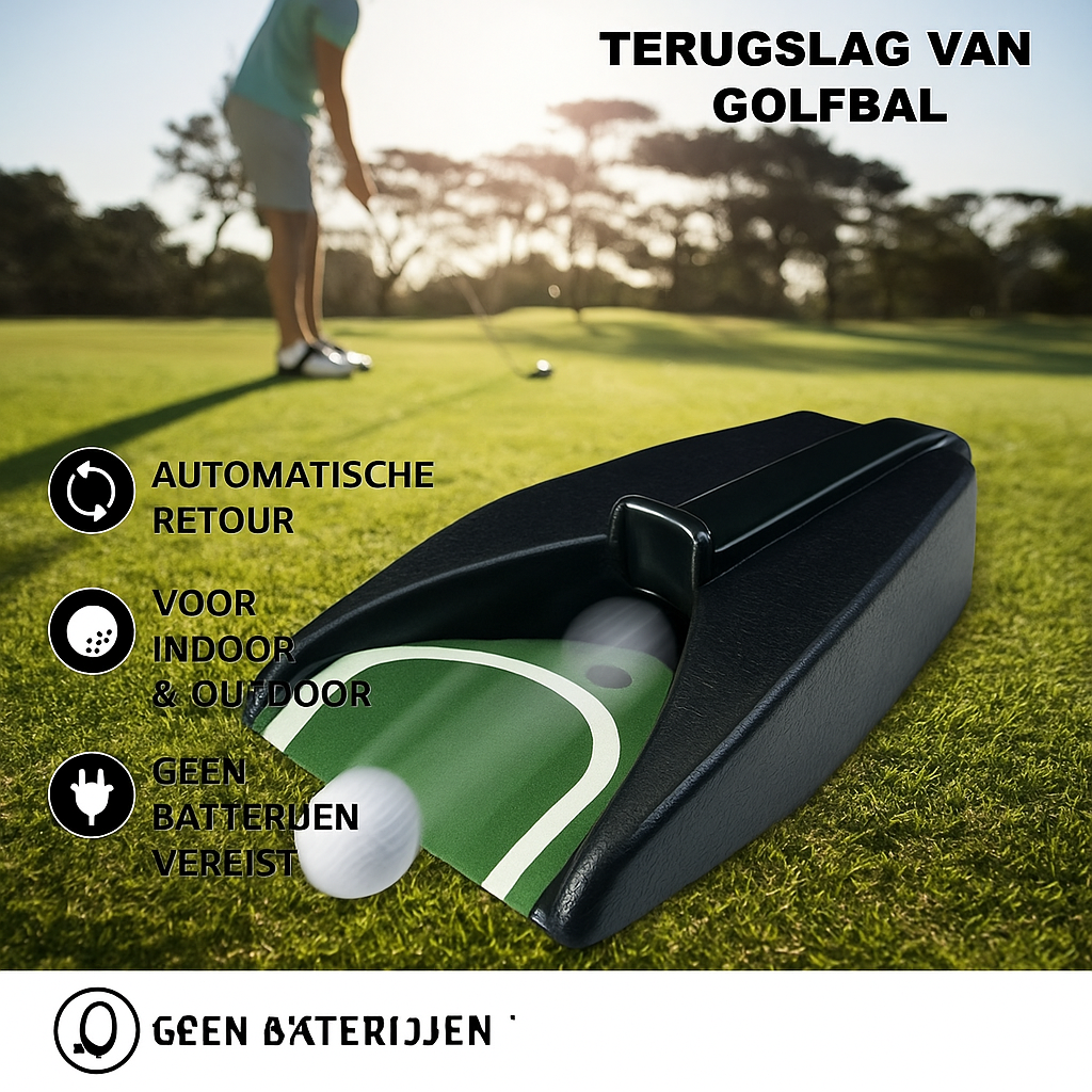 Tapis de Pratique de Putting avec Retour Automatique | Tapis de Putting de Golf | ABS Durable, Améliorez vos Compétences de Putt