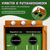 SIYA – Tapis de Putting de Golf avec Retour Automatique de Balle | Tapis de Putting avec Base en Bois | Tapis d'Entraînement de Luxe pour Intérieur et Extérieur