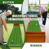 SIYA – Tapis de Putting de Golf avec Retour Automatique de Balle | Tapis de Putting avec Base en Bois | Tapis d'Entraînement de Luxe pour Intérieur et Extérieur