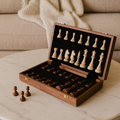 Regalis – Ensemble d'échecs en bois avec plateau de tournoi pliable et espace de rangement