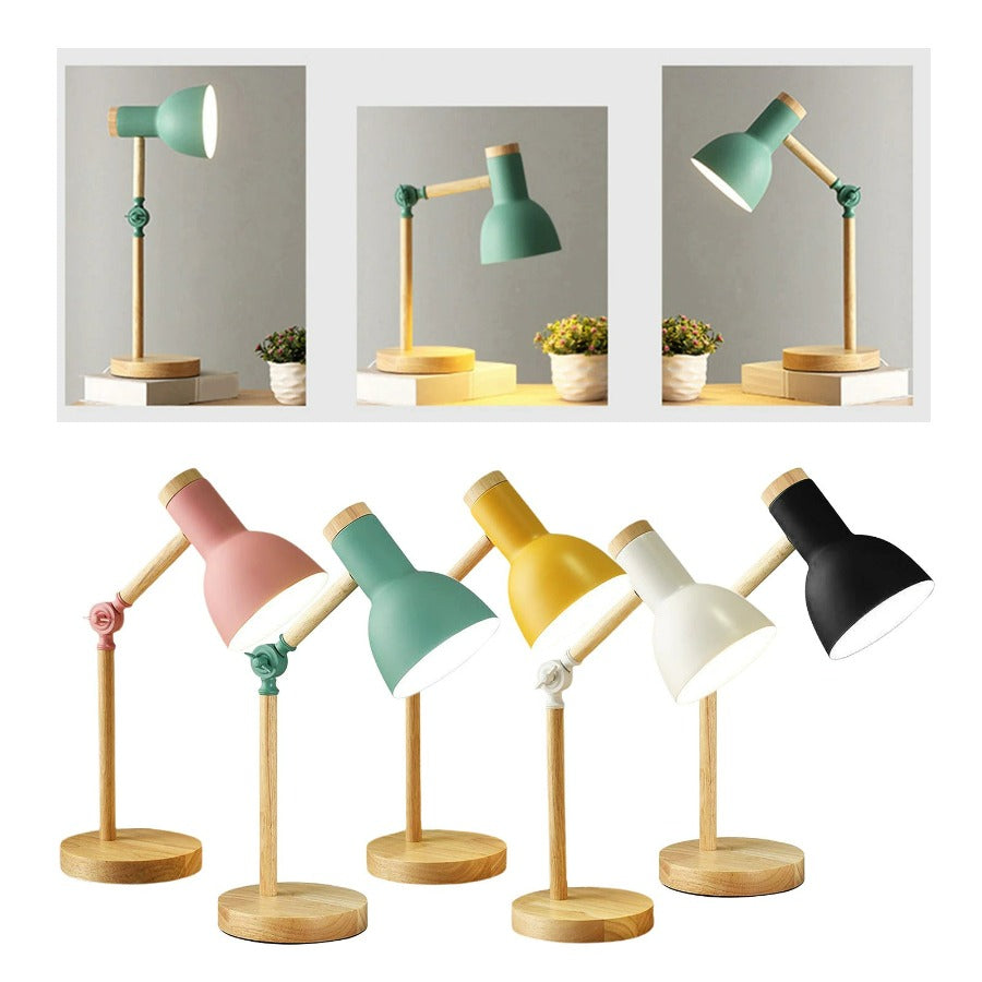 LuxeNordic Élégante Lampe de Bureau en Bois | Éclairage stylé pour un espace de travail moderne