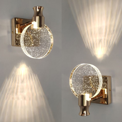 Applique murale en cristal rond luxueuse – Celestia