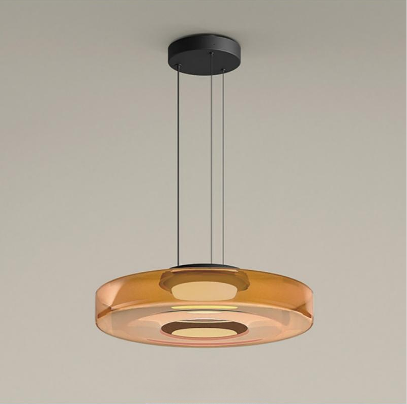 Suspension en Verre de Style Bauhaus pour Îlot de Cuisine et Salle à Manger