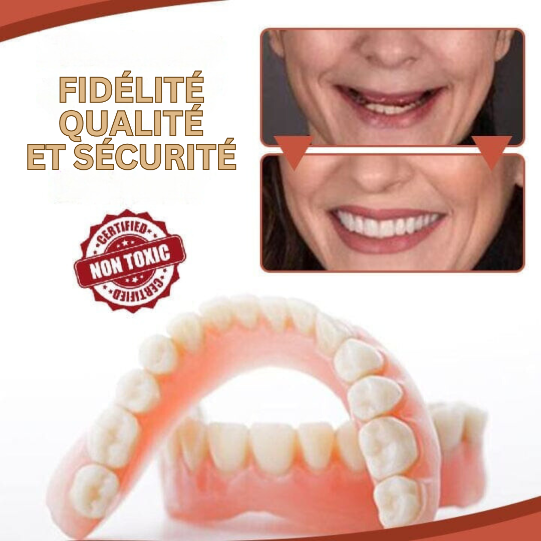 SmileGuard | Vous pouvez ajuster vos prothèses pour qu'elles s'adaptent parfaitement à chaque fois