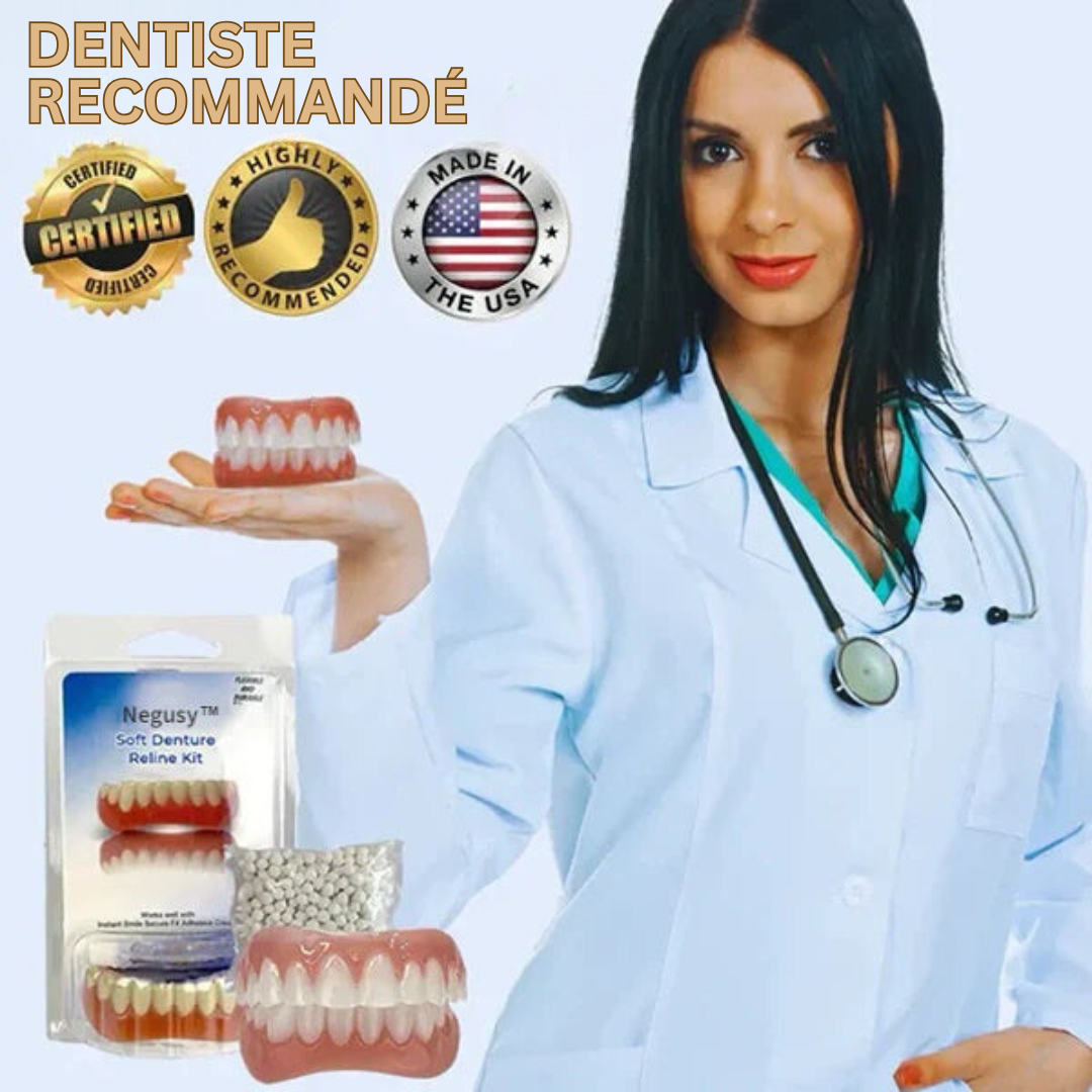 SmileGuard | Vous pouvez ajuster vos prothèses pour qu'elles s'adaptent parfaitement à chaque fois
