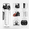 AquaLuxe Prestige Bouteille Infuseur de Fruits | Bouteille de 1000 ml sans BPA pour des infusions rafraîchissantes et saines