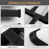 LuxuraElegance Porte-serviettes Pivotant | Monté au mur, autocollant et sans perçage pour une expérience de salle de bain raffinée