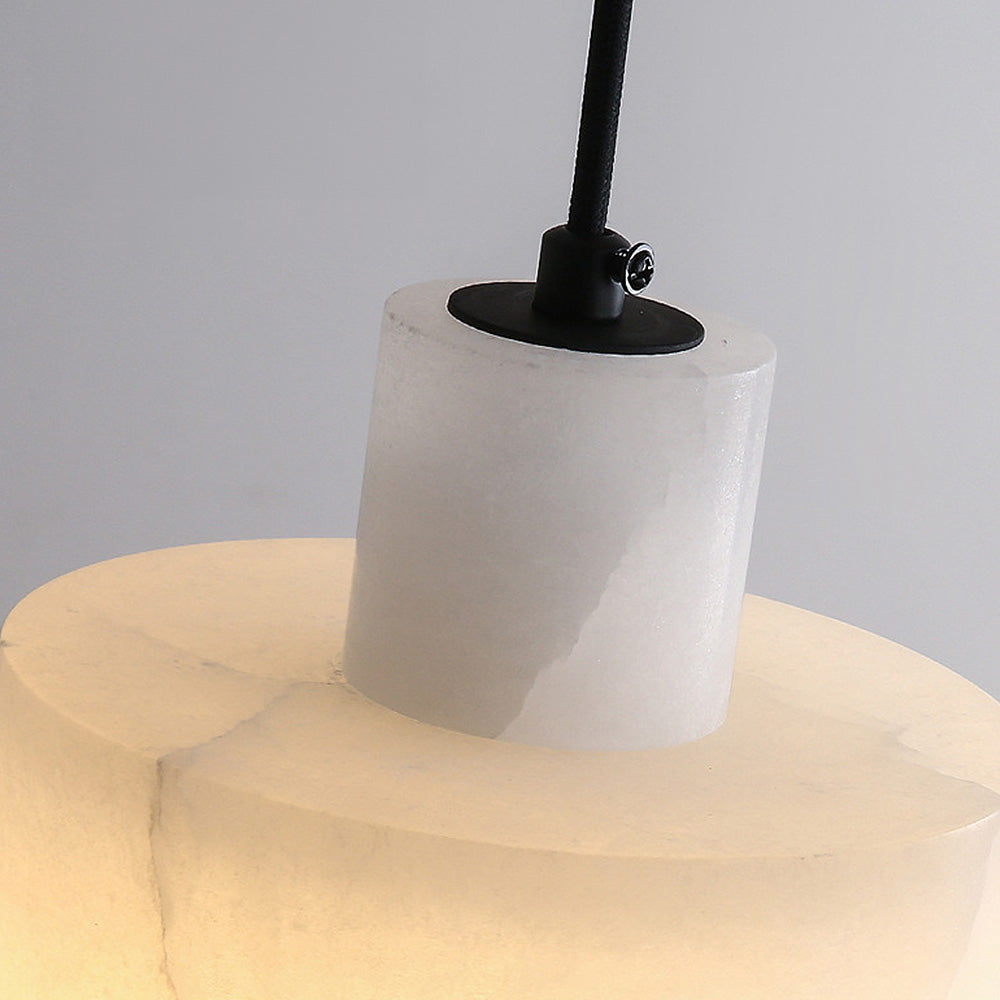 Suspension en Marbre Blanc Scandinave – Élégance Minimaliste pour Intérieurs Modernes