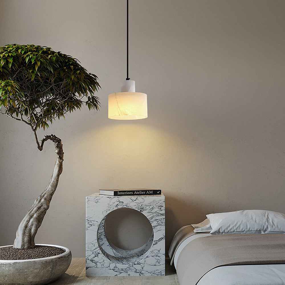 Suspension en Marbre Blanc Scandinave – Élégance Minimaliste pour Intérieurs Modernes