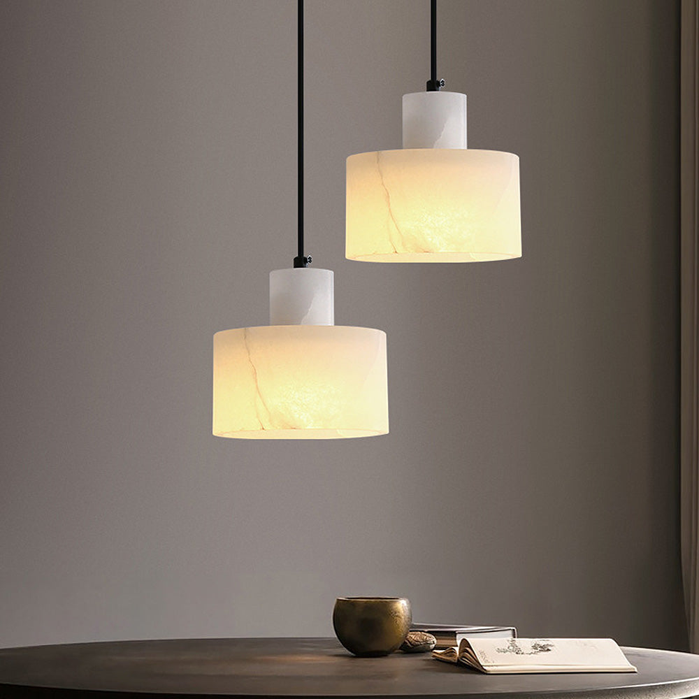 Suspension en Marbre Blanc Scandinave – Élégance Minimaliste pour Intérieurs Modernes