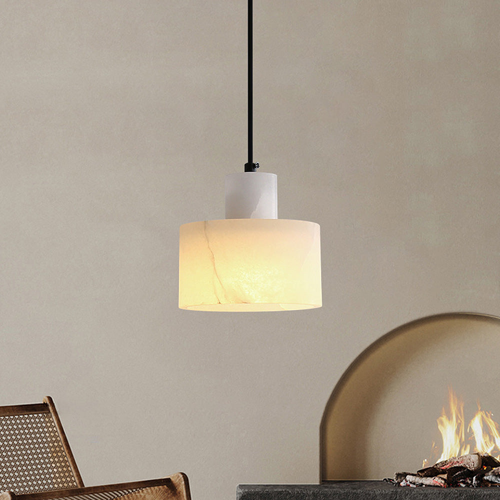 Suspension en Marbre Blanc Scandinave – Élégance Minimaliste pour Intérieurs Modernes