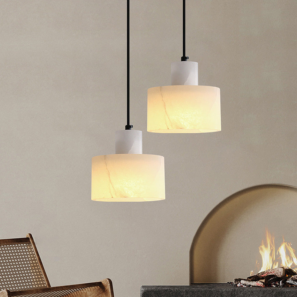 Suspension en Marbre Blanc Scandinave – Élégance Minimaliste pour Intérieurs Modernes