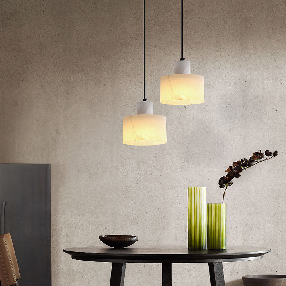 Suspension en Marbre Blanc Scandinave – Élégance Minimaliste pour Intérieurs Modernes