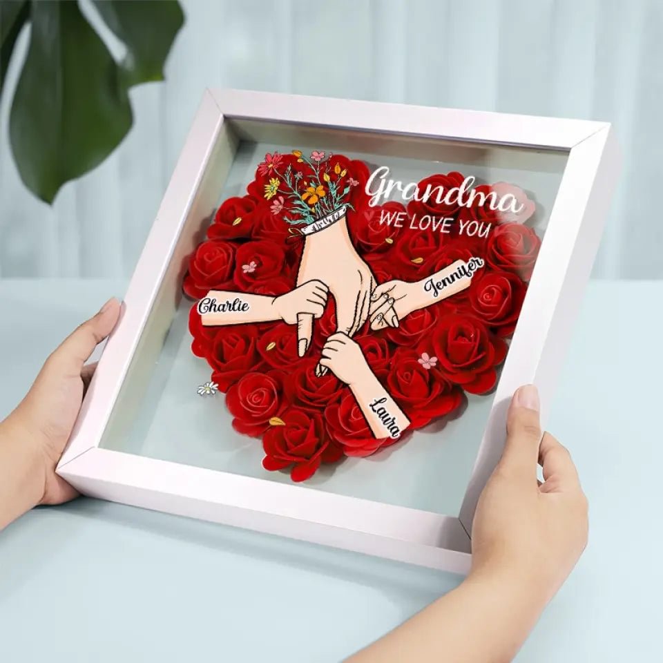 FloraFrame | Ajoutez vos noms et un message d'amour pour rendre ce cadeau aussi spécial que votre lien avec maman