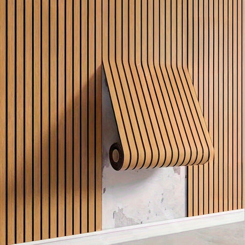 LuxeWood Papier Peint Autocollant 3D | Effet bois texturé et lavable pour un environnement élégant et moderne