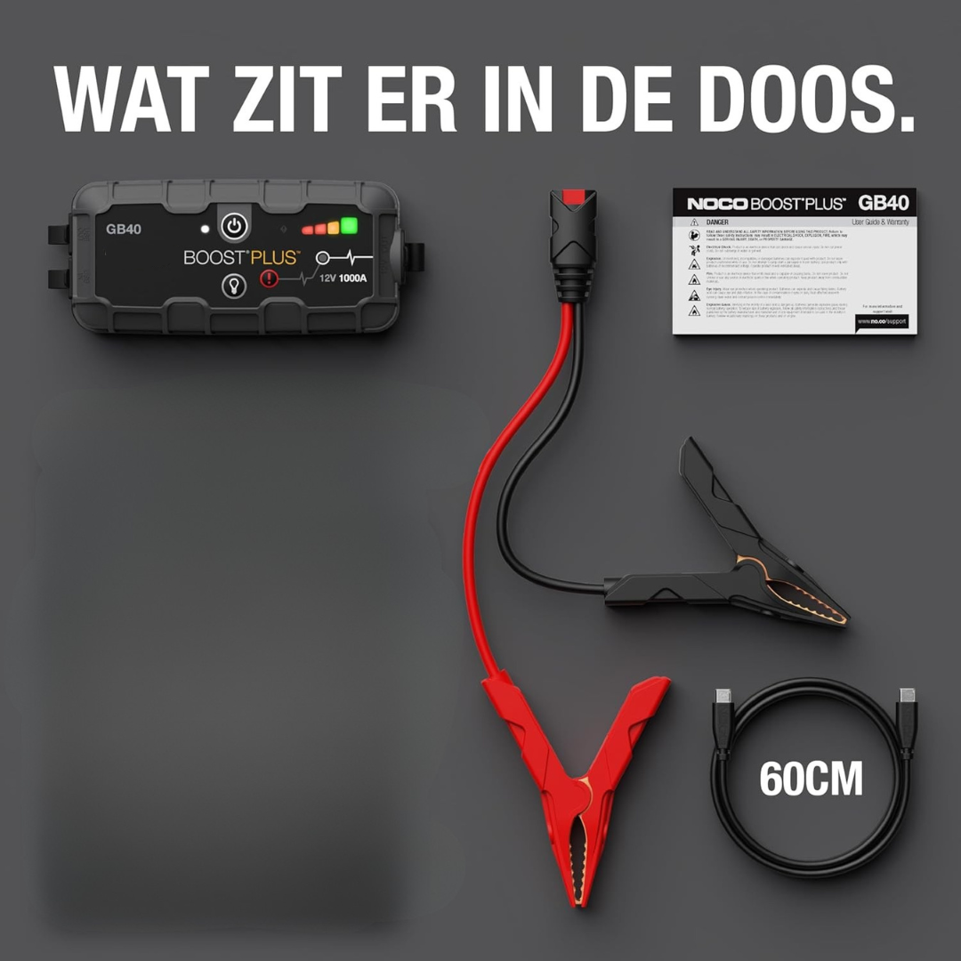 Boost Plus GB40 | Démarreur Portable 1000A pour Voiture – Accumulateur 12V & Powerbank pour Essence et Diesel