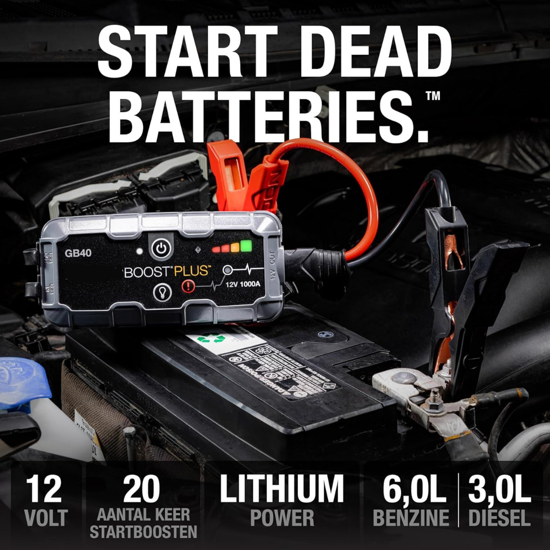 Boost Plus GB40 | Démarreur Portable 1000A pour Voiture – Accumulateur 12V & Powerbank pour Essence et Diesel