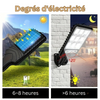 OpulentRay 2000W Lampe de Rue Solaire | Éclairage extérieur sophistiqué avec télécommande et capteur de mouvement réglable pour une sécurité et une élégance ultimes