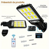 OpulentRay 2000W Lampe de Rue Solaire | Éclairage extérieur sophistiqué avec télécommande et capteur de mouvement réglable pour une sécurité et une élégance ultimes