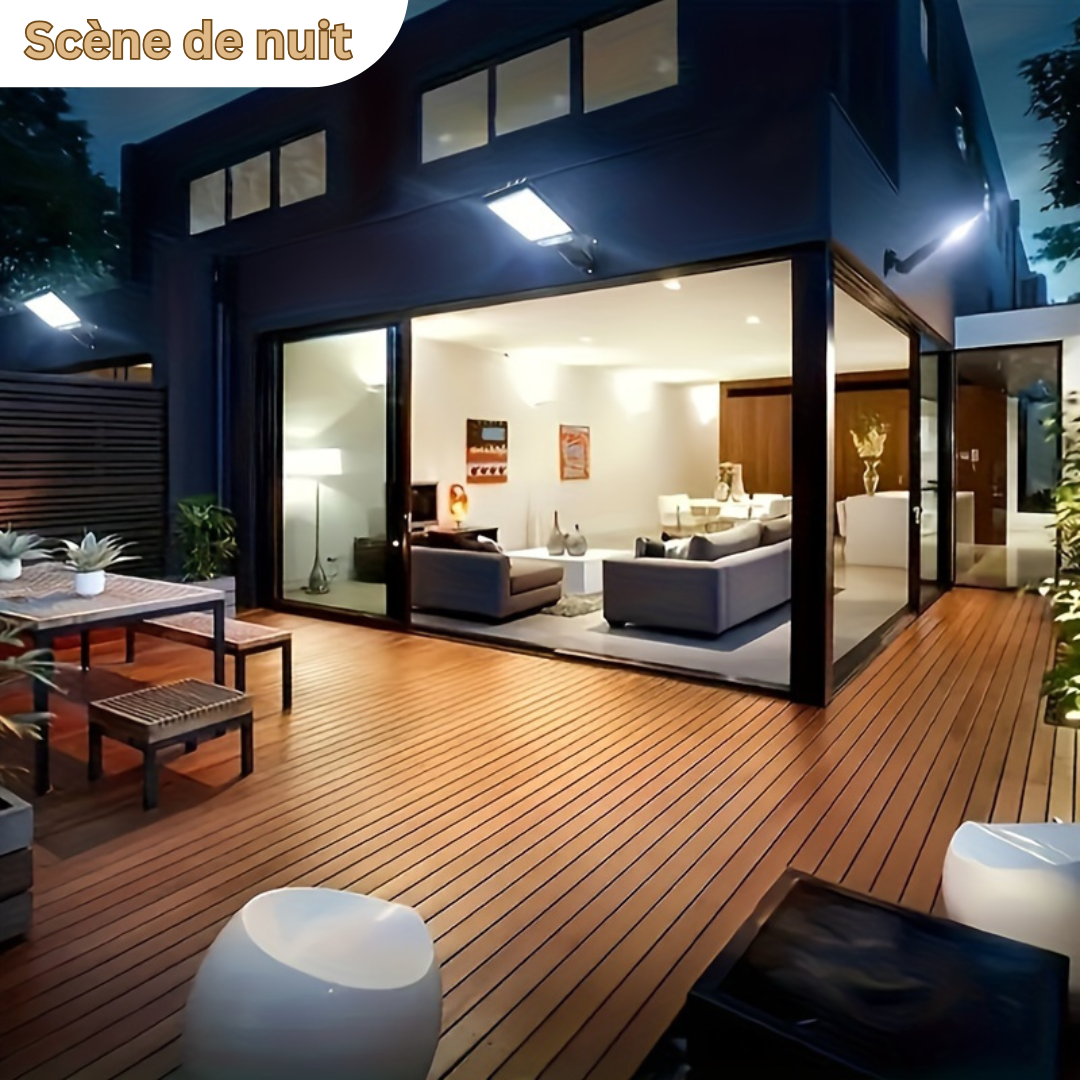 OpulentRay 2000W Lampe de Rue Solaire | Éclairage extérieur sophistiqué avec télécommande et capteur de mouvement réglable pour une sécurité et une élégance ultimes