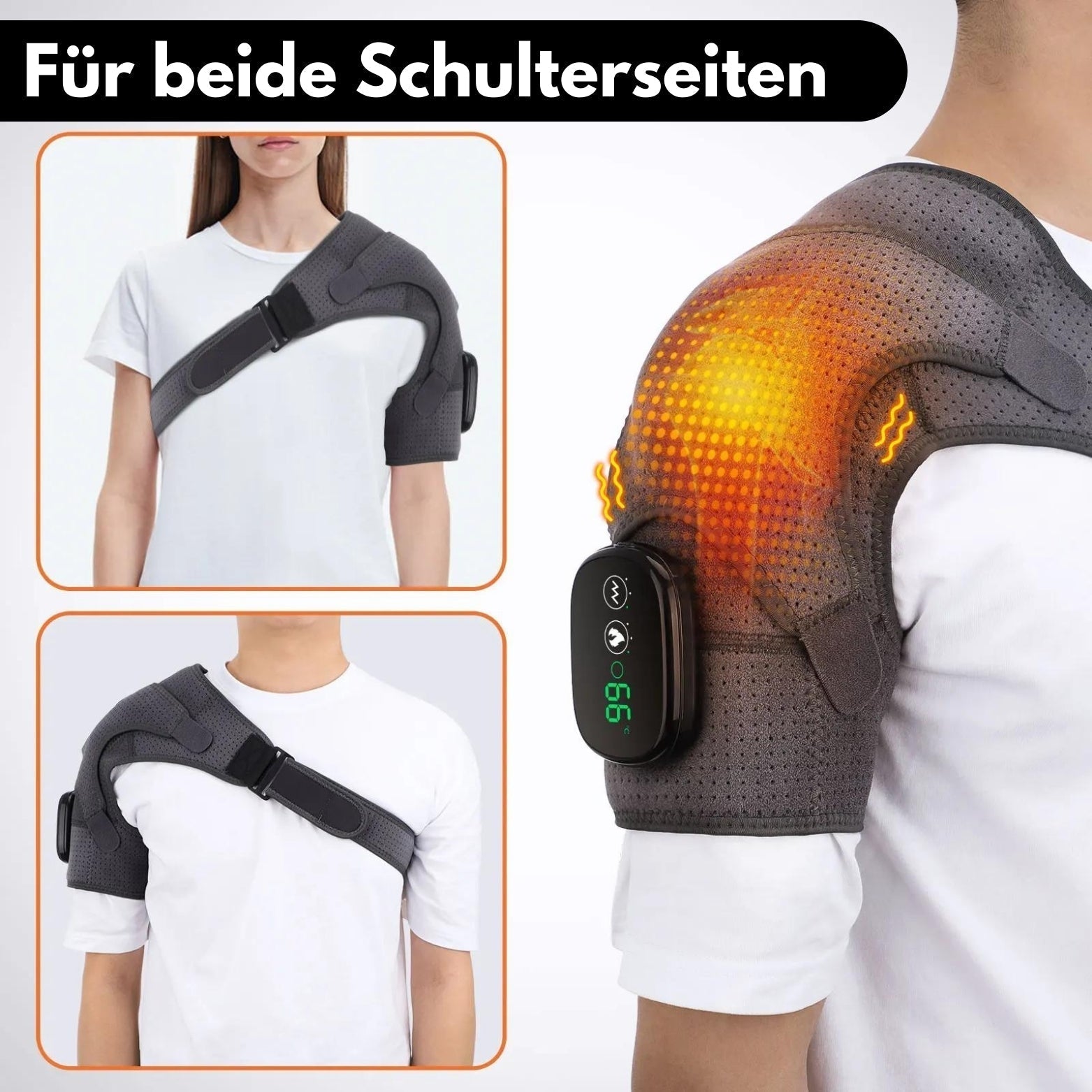 Appareil de massage portable pour les épaules avec thérapie par chaleur – ThermoFlex Pro