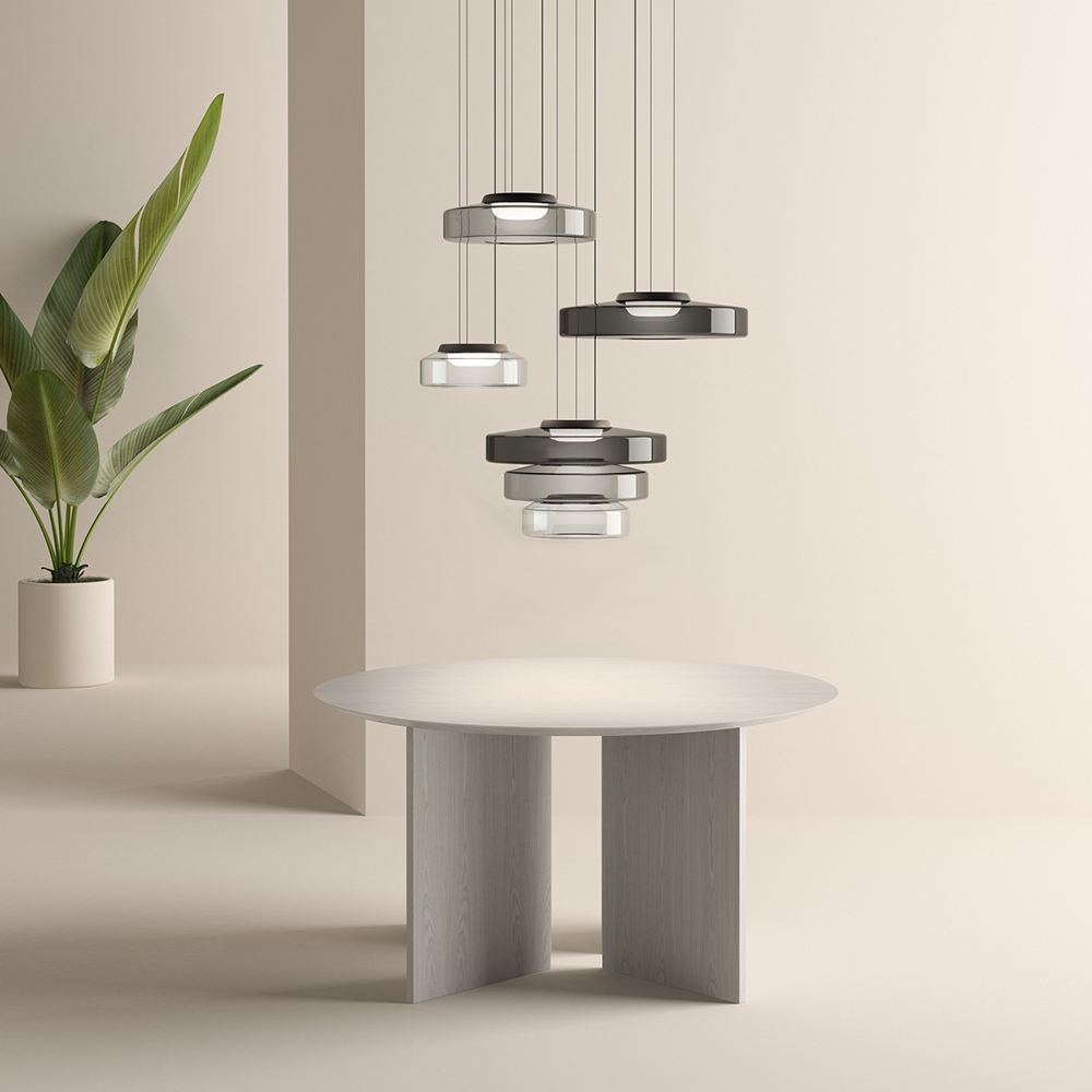 Suspension en Verre de Style Bauhaus pour Îlot de Cuisine et Salle à Manger