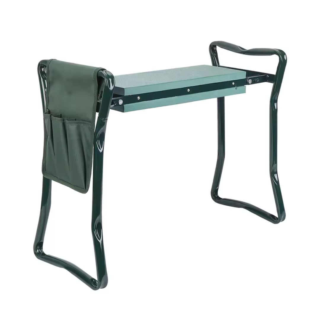 GardenElegance Luxe Kneeler Seat | Tapis de jardinage 2-en-1 polyvalent avec poignées et pochette à outils pour un confort et une commodité ultimes