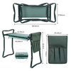 GardenElegance Luxe Kneeler Seat | Tapis de jardinage 2-en-1 polyvalent avec poignées et pochette à outils pour un confort et une commodité ultimes