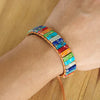 Voyage Mystique – Bracelet en pierres de jaspe arc-en-ciel tibétain