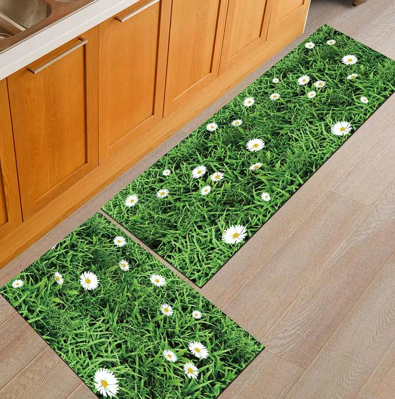 Tapis de Cuisine Antidérapant Moderne – Tapis de Zone à Imprimé Géométrique pour Salle de Bain, Balcon, Couloir et Espaces de Vie