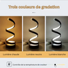 LuxeLumen Lampe de Table LED en Spirale | Luminosité Réglable pour Espaces de Vie et de Travail Élégants