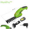 WorkPro | Taille-haie sans fil compact | Poids léger de 0,47 kg | Design sécurisé avec verrouillage enfant | Performances de coupe puissantes à 1100 RPM | Facilité d'utilisation | Batterie Li-Ion rechargeable | Taille et élagage sans effort